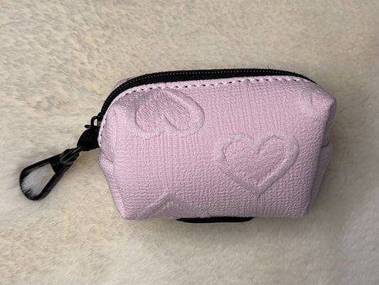 Pink Hearts Poop Bag Holder