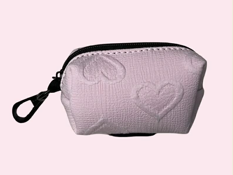 Pink Hearts Poop Bag Holder