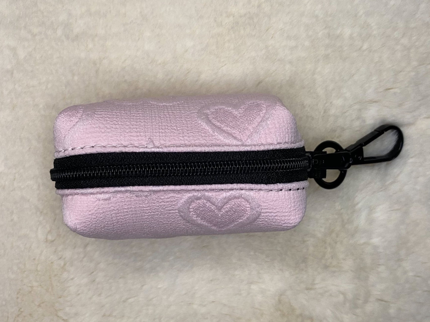 Pink Hearts Poop Bag Holder